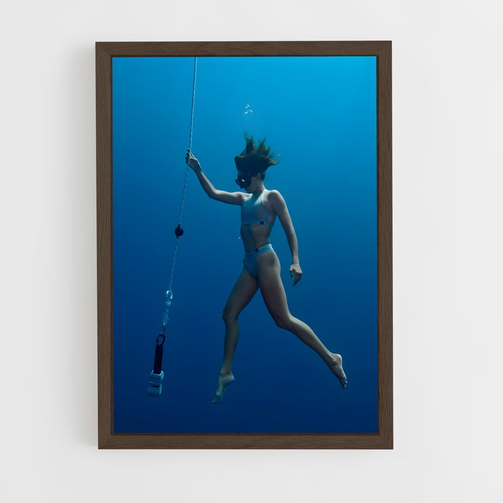 Poster Plongée Équilibrée – affiche Plongée en apnée (vue 5)